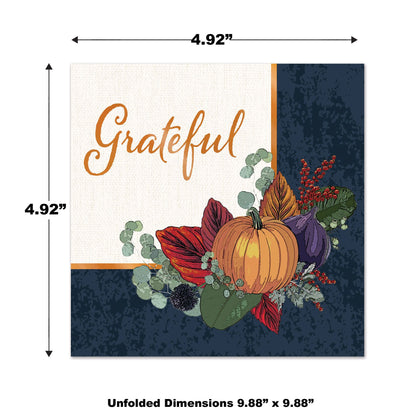 Fall Thanksgiving Beverage Napkins 16ct | Thanksgiving