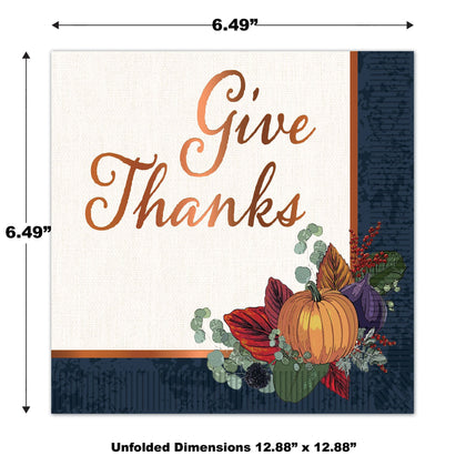 Fall Thanksgiving Luncheon Napkins 16ct | Thanksgiving