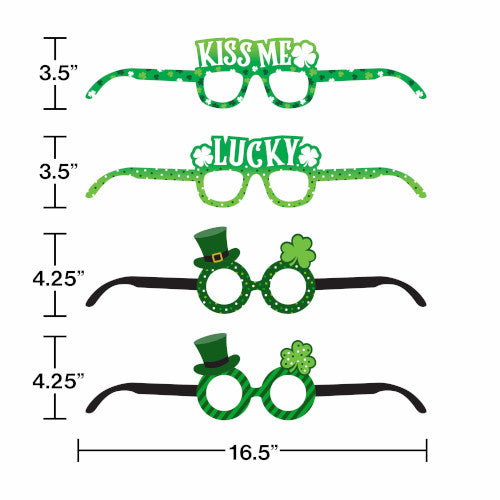Favor Glasses 4ct  St. Patrick's Day