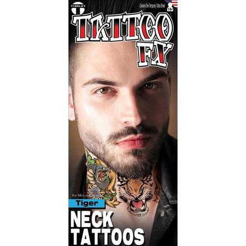Center Tiger Tattoo with side design