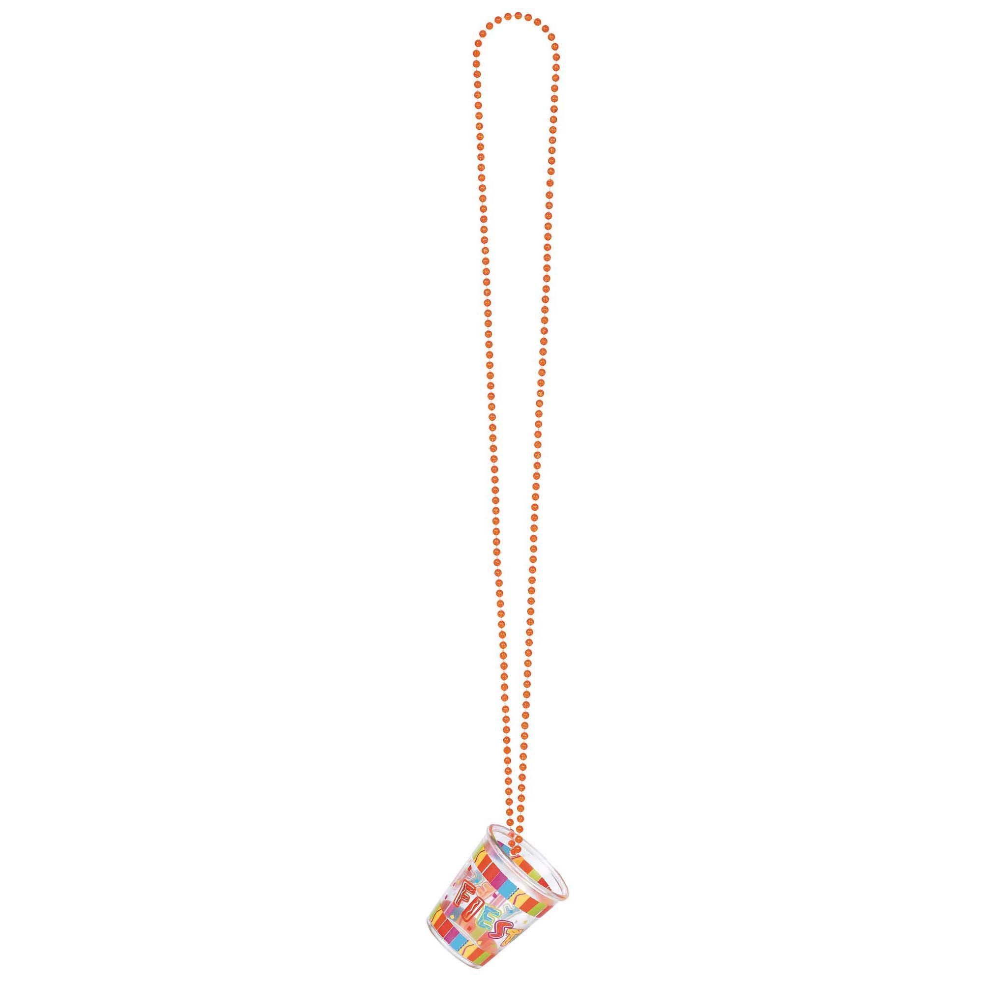 Fiesta Bead Chain Necklace with Plastic Shot Glass | Fiesta