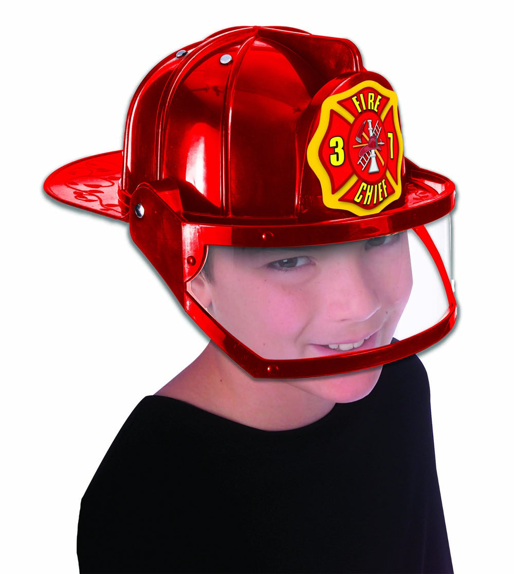 Red with moveable face shield