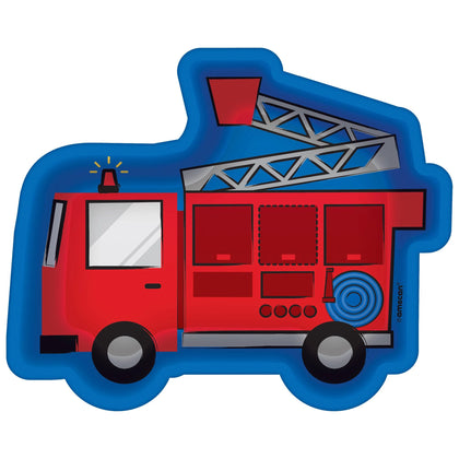 First Responders Fire Truck Shaped Plates 8ct | Kid's Birthday