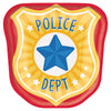 First Responders 7in Police Badge Shaped Plates 8ct | Kid's Birthday
