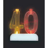 Flashing Milestone Birthday Candleholder 40  | Milestone Birthday