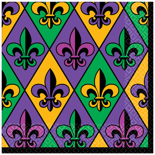 Fleur De Lis Luncheon Napkins 36ct | Mardi Gras