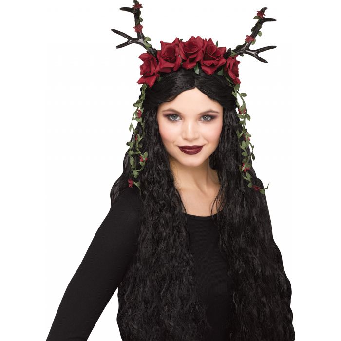 Fawn Antler and Flower Headpiece