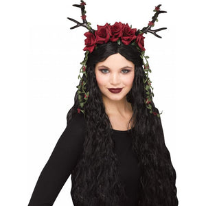 Fawn Antler and Flower Headpiece
