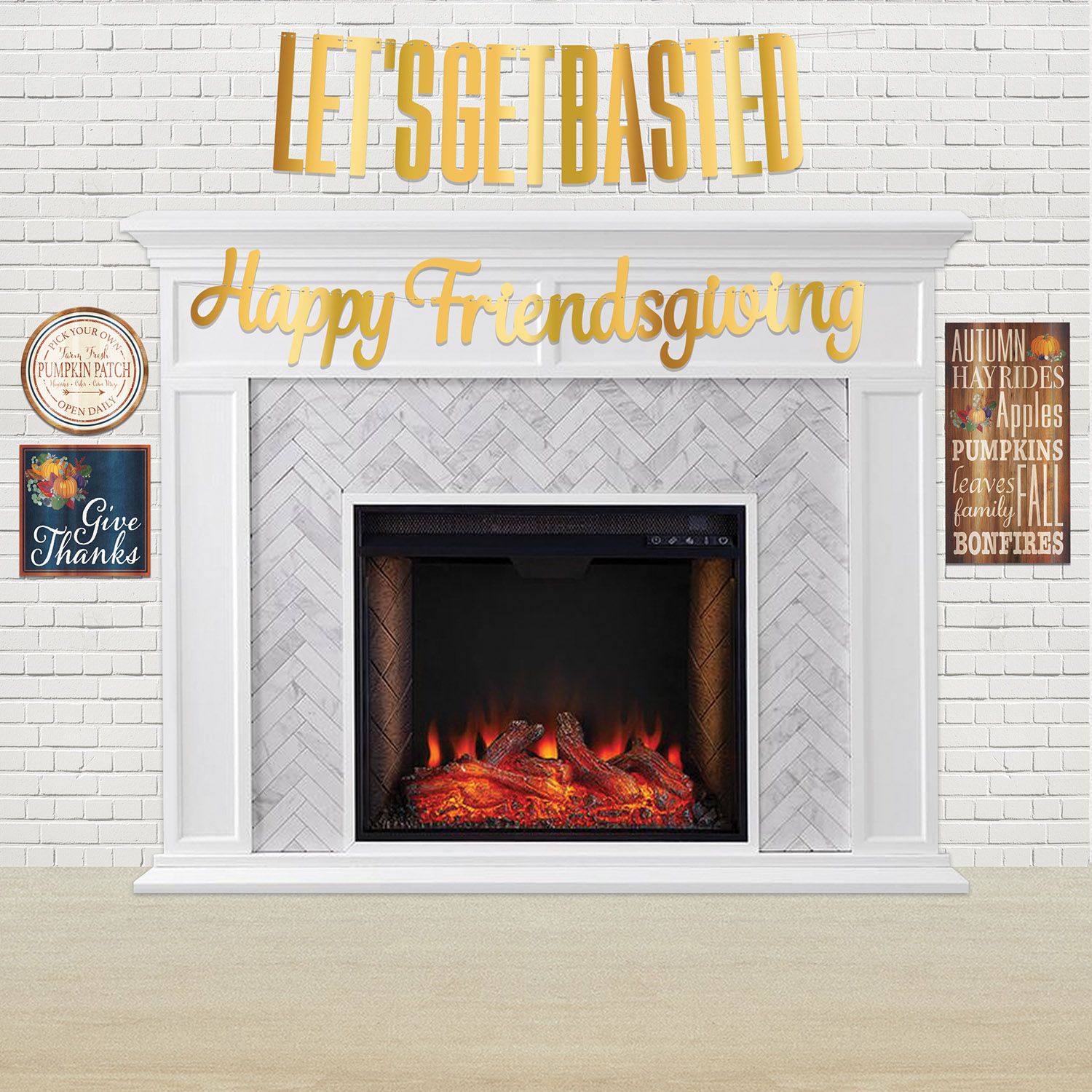 Foil Friendsgiving Streamer Set | Thanksgiving