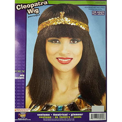 Straight black wig with bangs