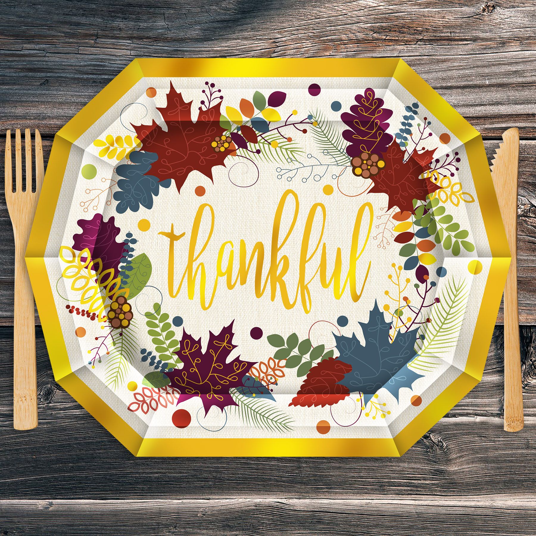 Friendsgiving Dinner Plates 8ct | Thanksgiving
