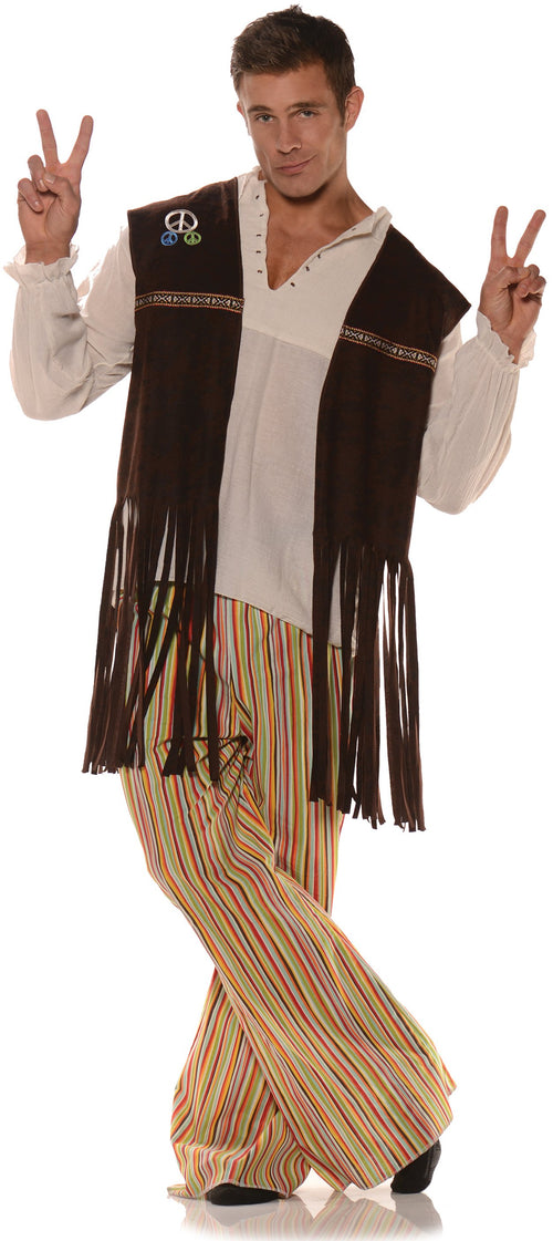 Brown vest with long fringe