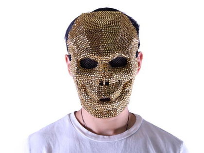 Rhinestones Skull Face Mask