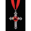 Cross with Red Stone Necklace