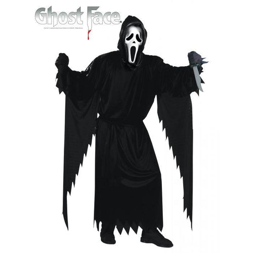 Hooded Costume with White Ghost Mask
