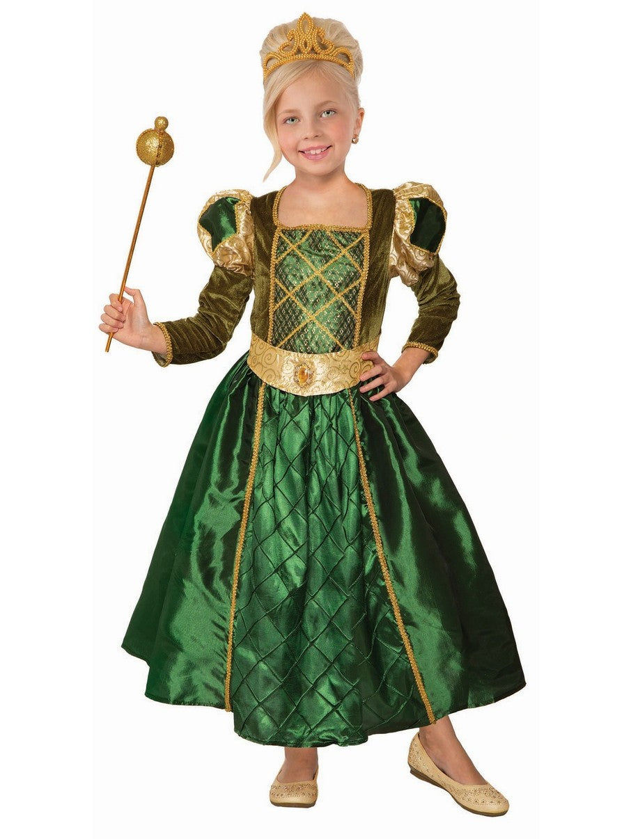 Gilded Green Princess Costume for Girls