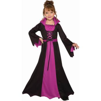 Black and Magenta with black ribbon tie