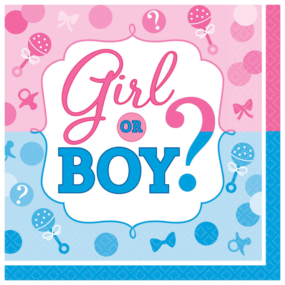 Girl or Boy Beverage Napkins 16ct