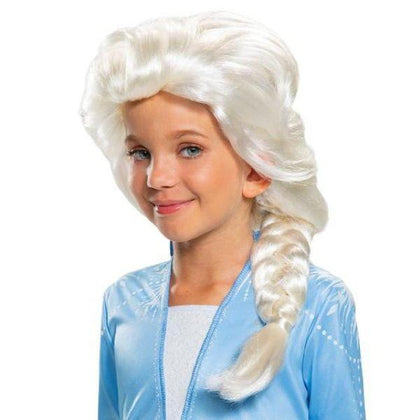 White wig with braid