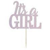 It's A Girl Glitter Cake Topper