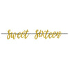 Glitter Gold Sweet 16 Birthday Banner