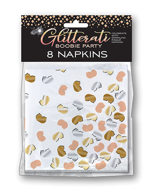 Glitter Boobie Party Napkins 8ct | Bachelorette