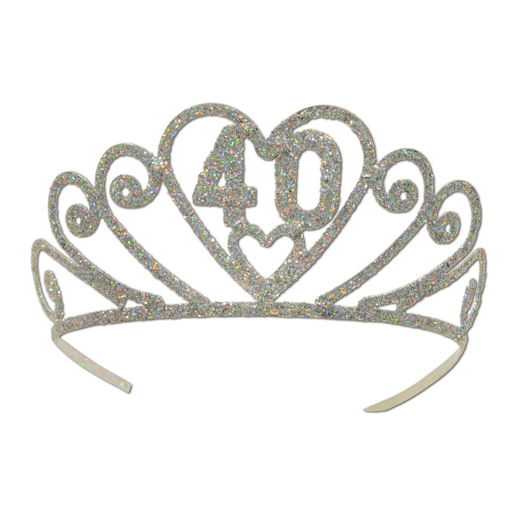 Glittered 40th Birthday Tiara