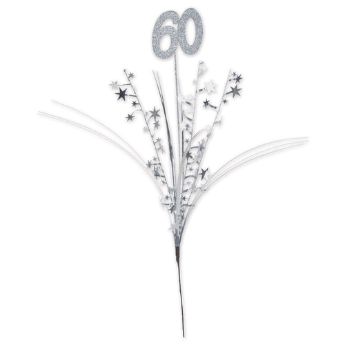 Glittered 60 Metallic Star Spray