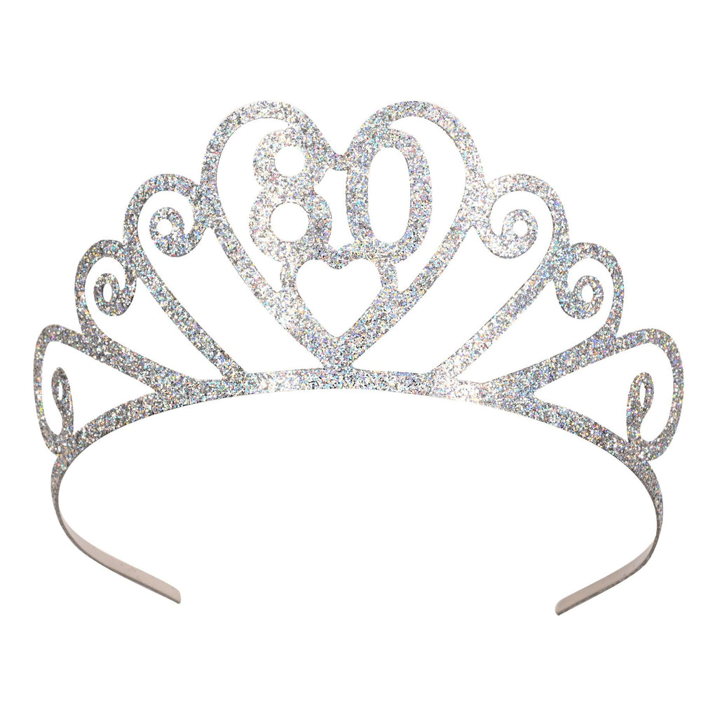 Glittered 80th Birthday Tiara