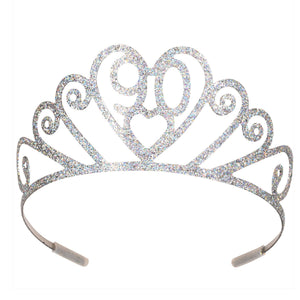 Glittered 90th Birthday Tiara