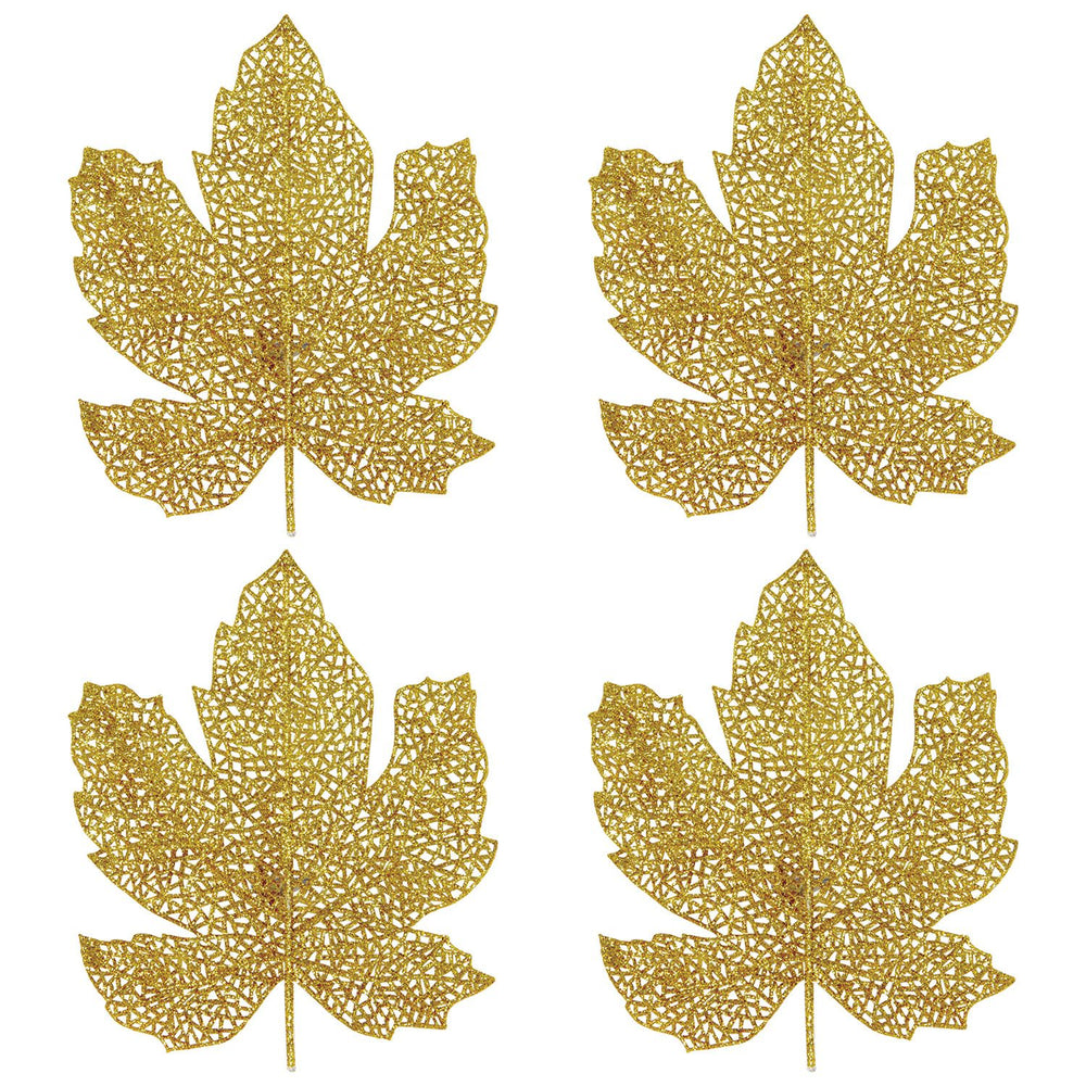 Glittered Fall Leaves | Thanksgiving