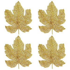 Glittered Fall Leaves | Thanksgiving