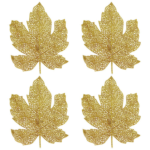 Glittered Fall Leaves | Thanksgiving