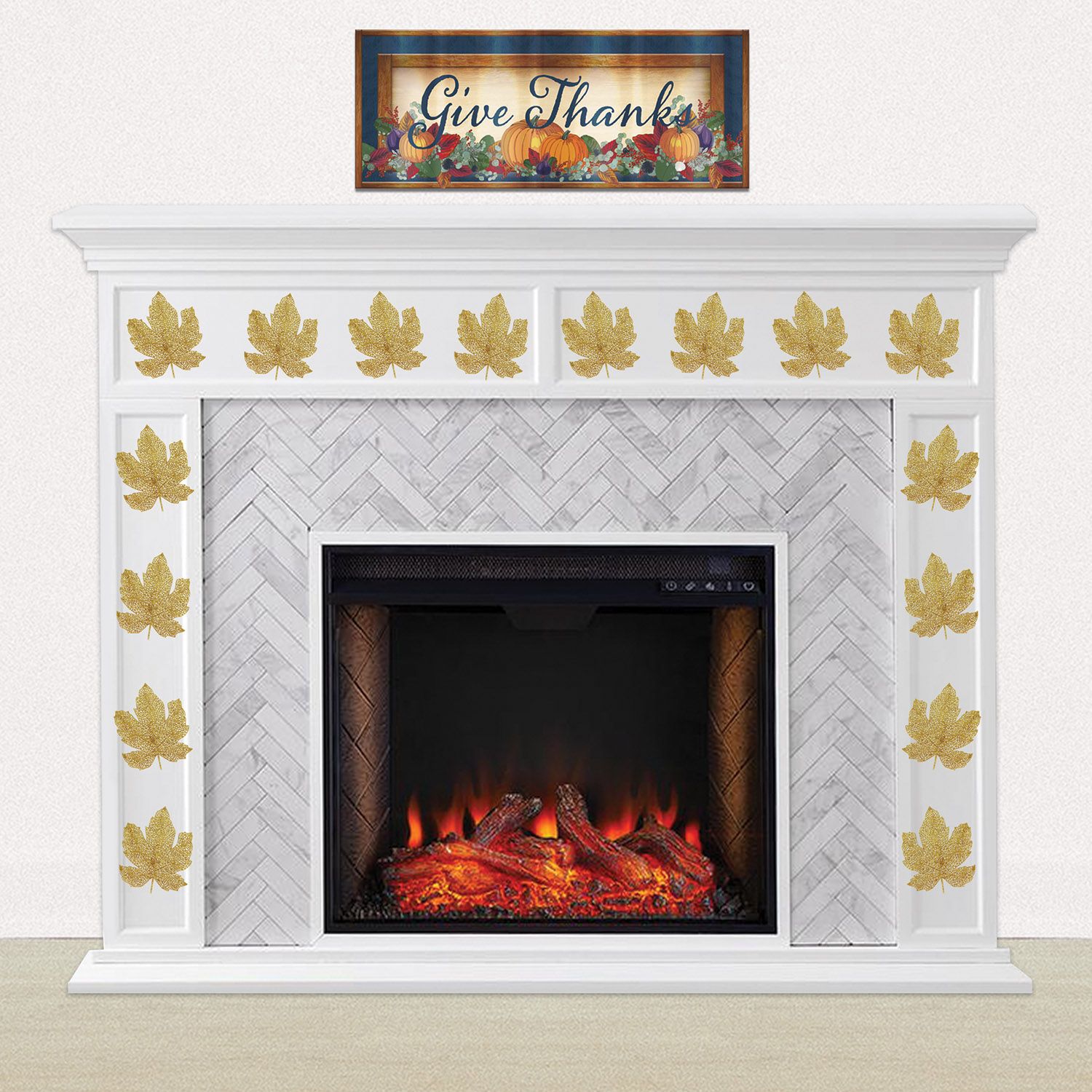 Glittered Fall Leaves | Thanksgiving