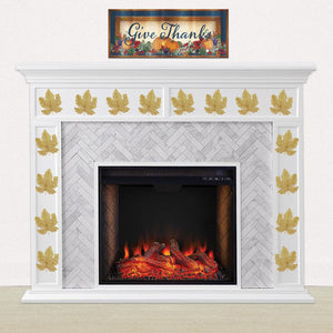 Glittered Fall Leaves | Thanksgiving