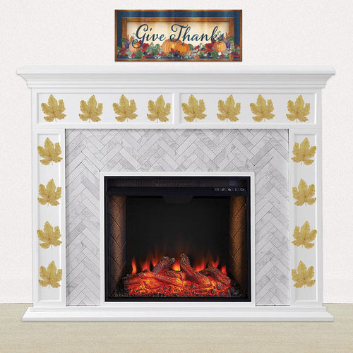 Glittered Fall Leaves | Thanksgiving