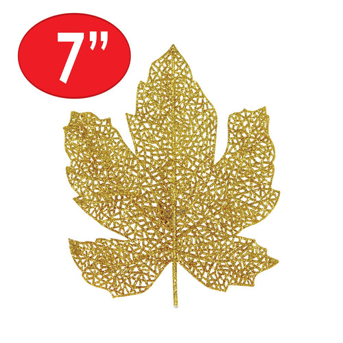 Glittered Fall Leaves | Thanksgiving