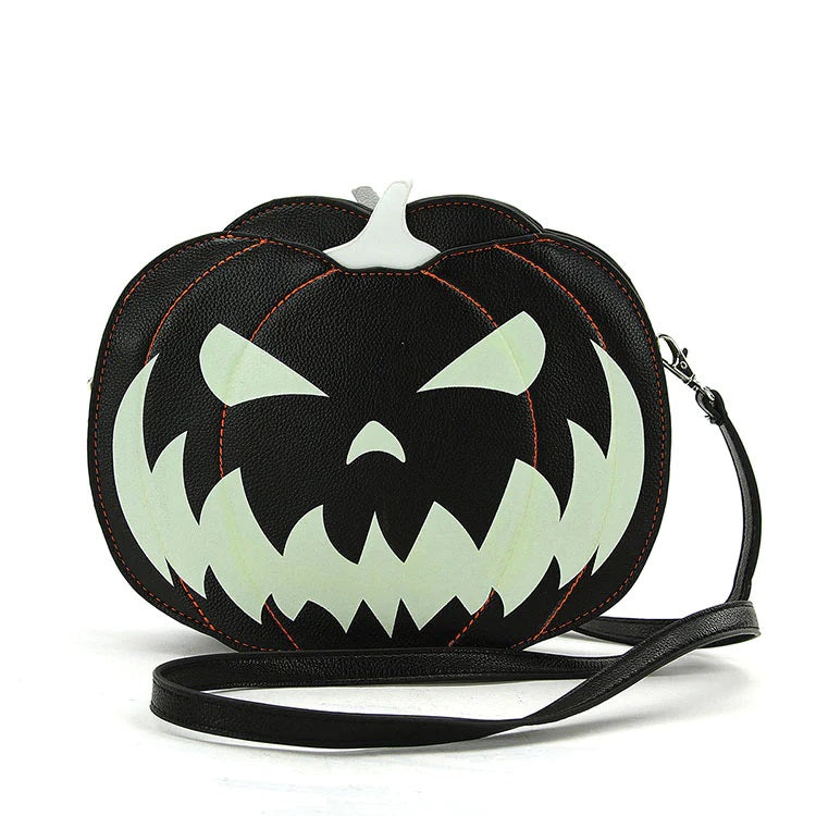 Glow In The Dark Jack O Lantern Pumpkin Crossbody Bag | Halloween