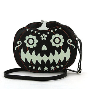Glow In The Dark Jack O Lantern Pumpkin Crossbody Bag | Halloween