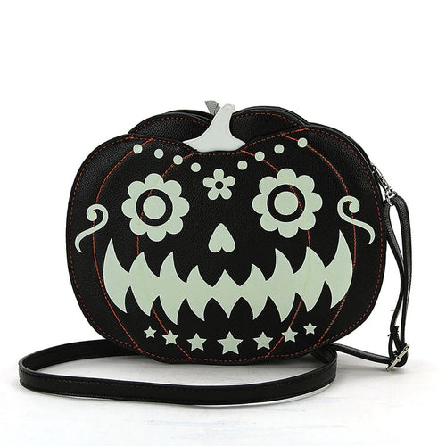 Glow In The Dark Jack O Lantern Pumpkin Crossbody Bag | Halloween