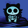 Glow In The Dark Sugar Skull Cat Crossbody Bag | Halloween