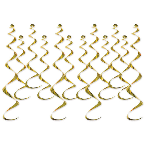 Gold 12ct Metallic Whirls