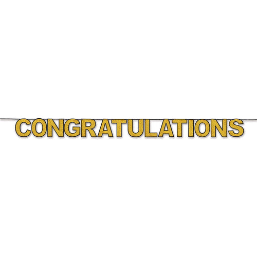 Gold Congratulations Streamer Banner