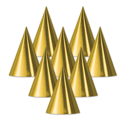 Gold Foil Cone Hat