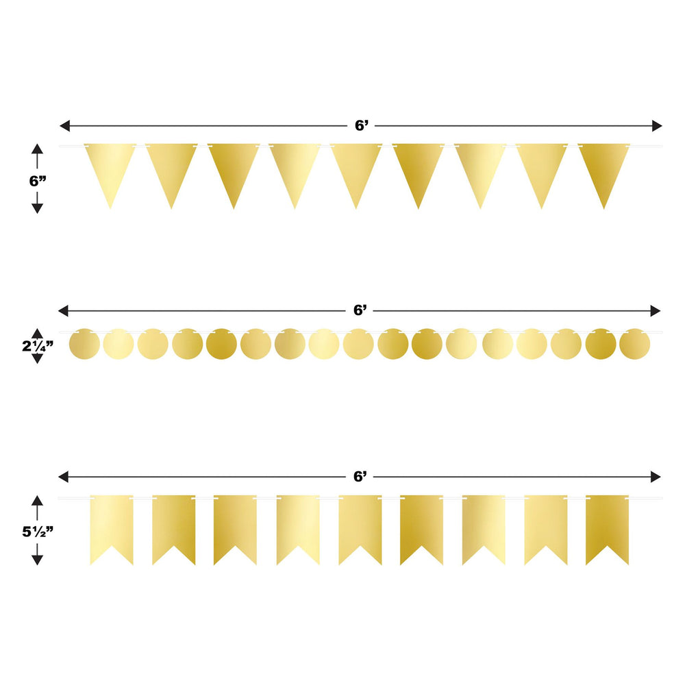 Gold Foil Mini Streamer Kit