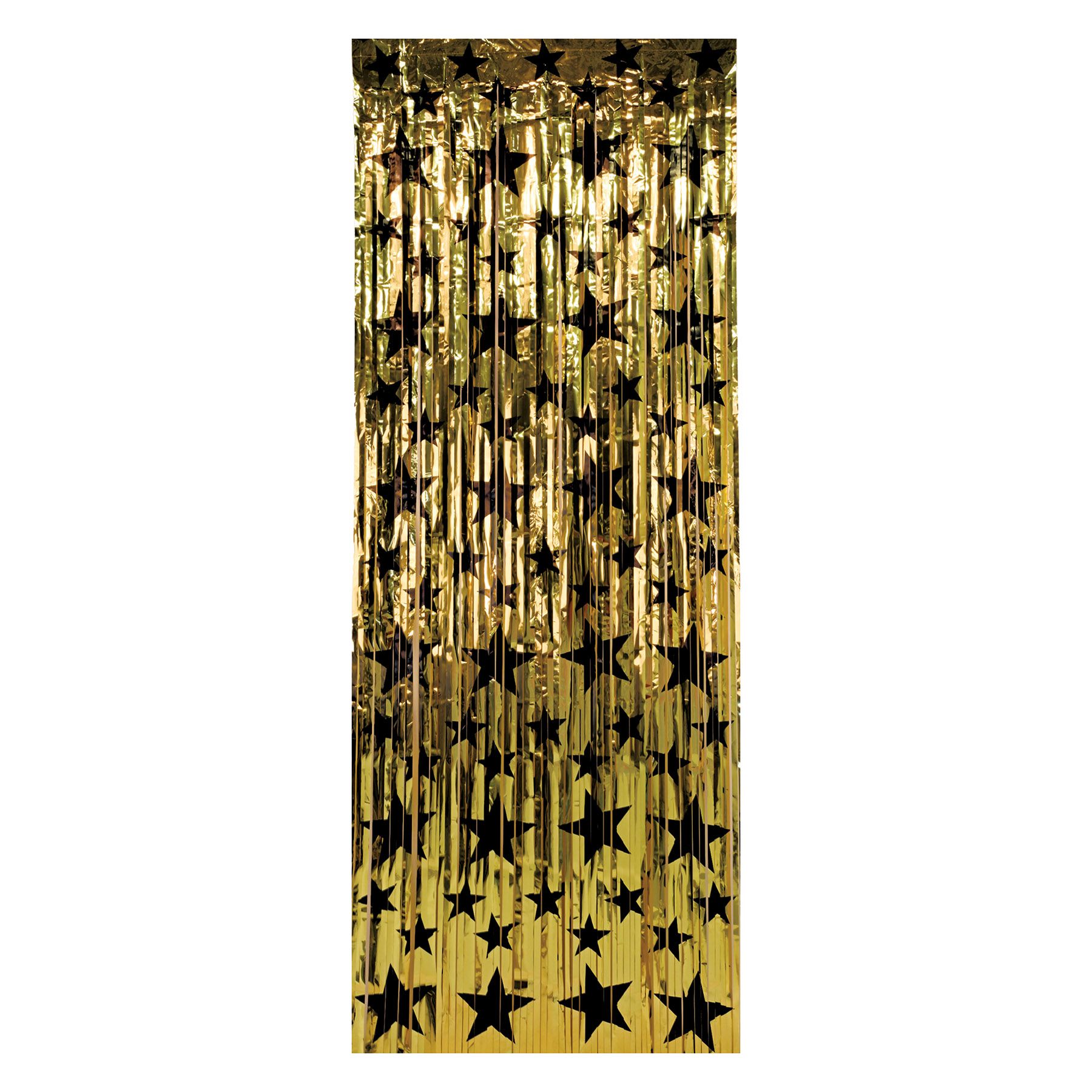 Gold Gleam 'N Curtain with Stars