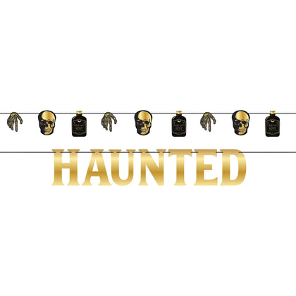 Gold Haunted Banner 2pc