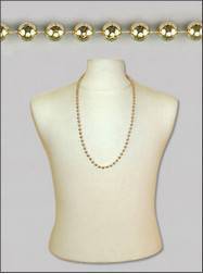 Gold Mardis Gras Beads - 1 dozen