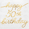 Golden Age Birthday 50th Beverage Napkins 16ct