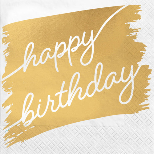Golden Age Happy Birthday Luncheon Napkins16ct.